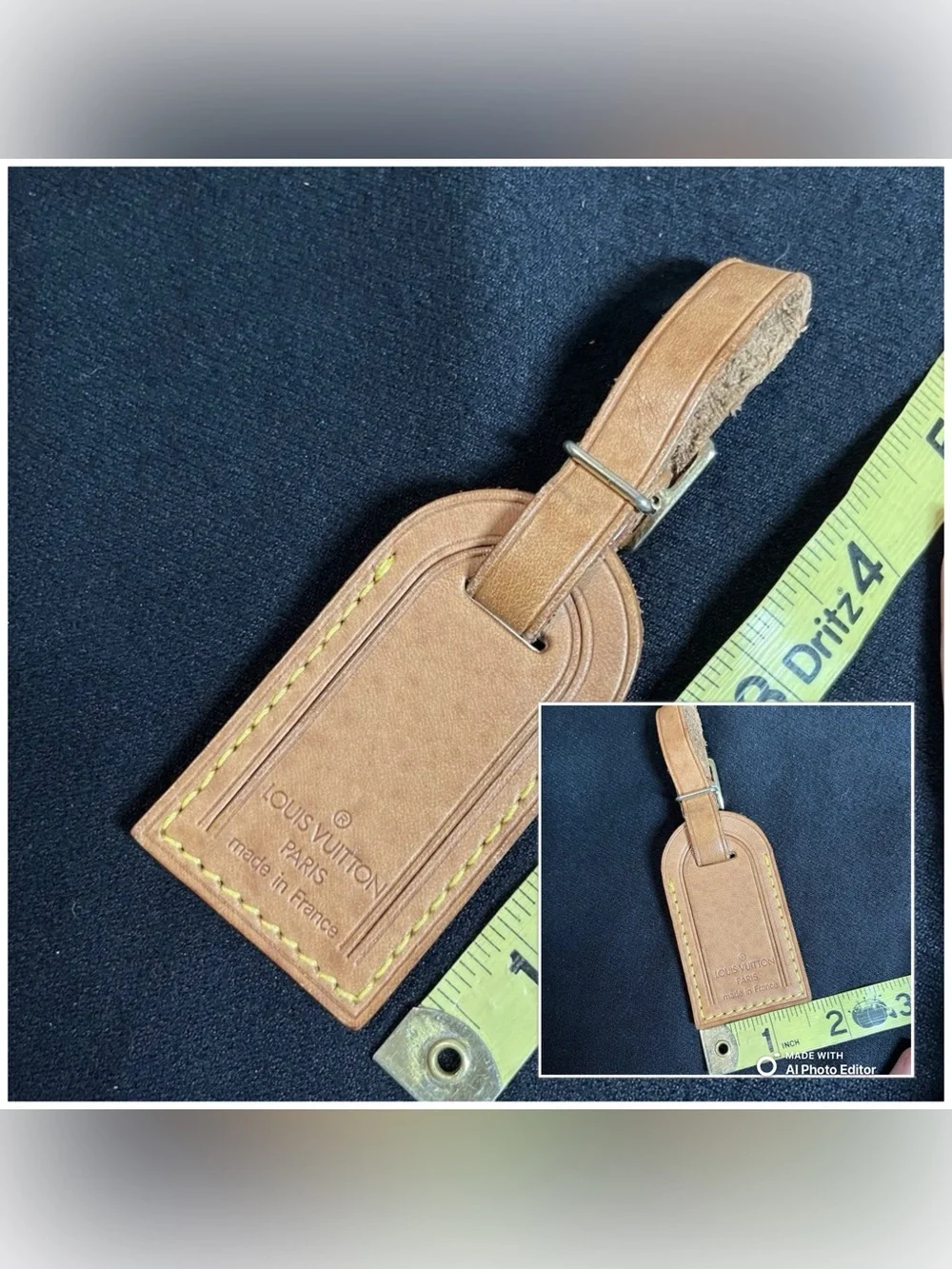 Louis Vuitton Vintage Vachetta Leather Small Luggage Tag Keepall Charm